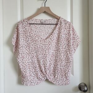 Floral V-Neck Women's Top